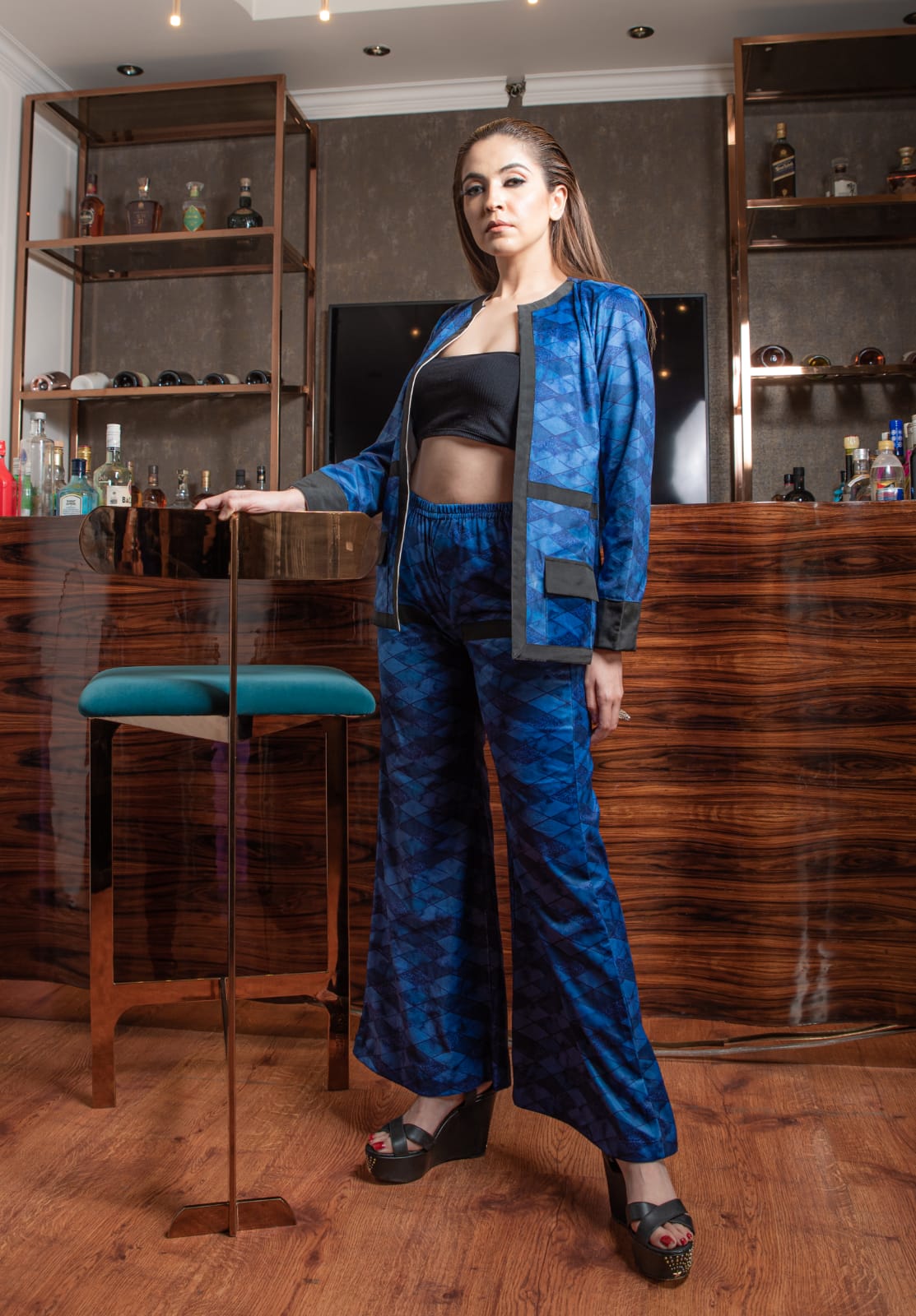 Regal Dark Blue Co-ord Set
