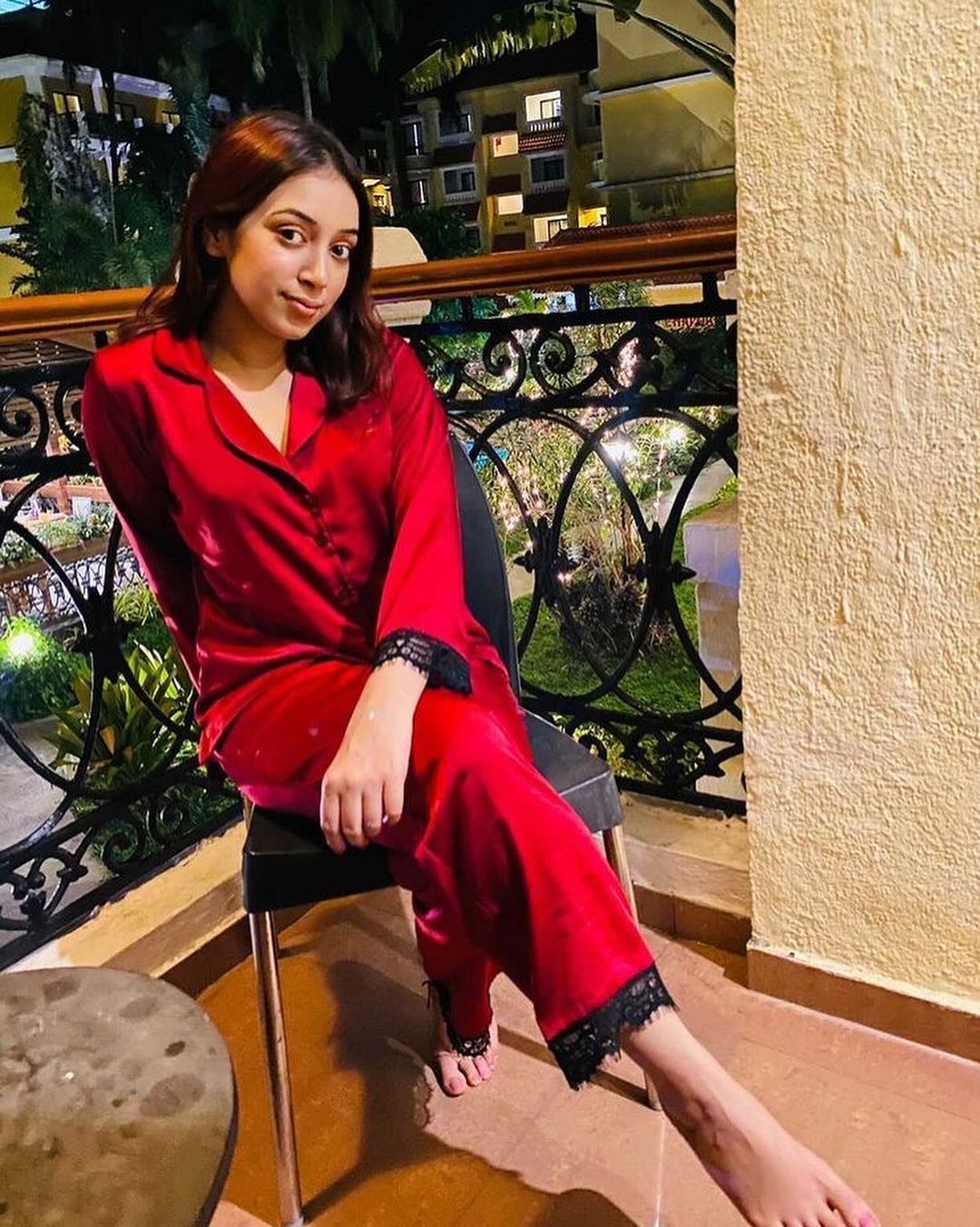 Red Satin Set