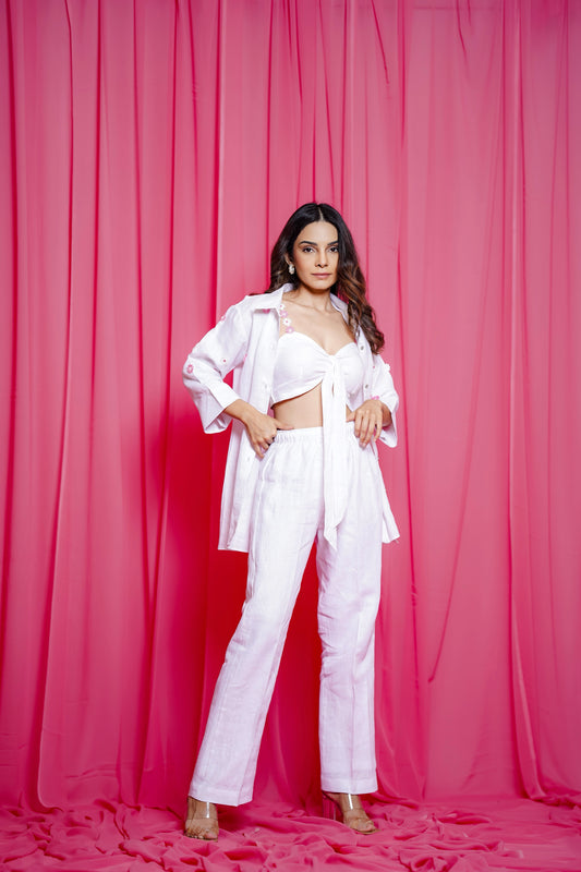 Dahlia Coord Pant And Shirt With Bustier Set