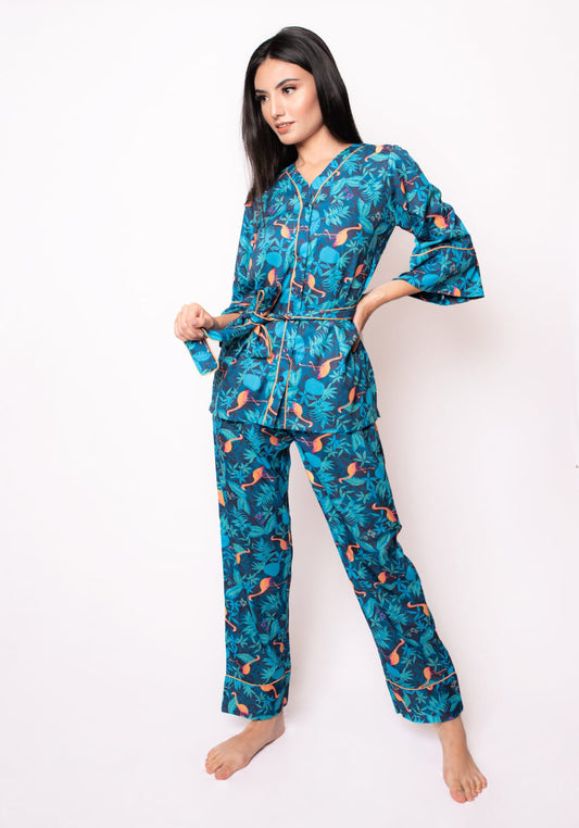 Blue Flamingo Lounge Set
