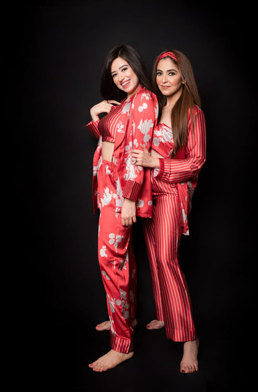 Glossy Cherry Red Lounge Set