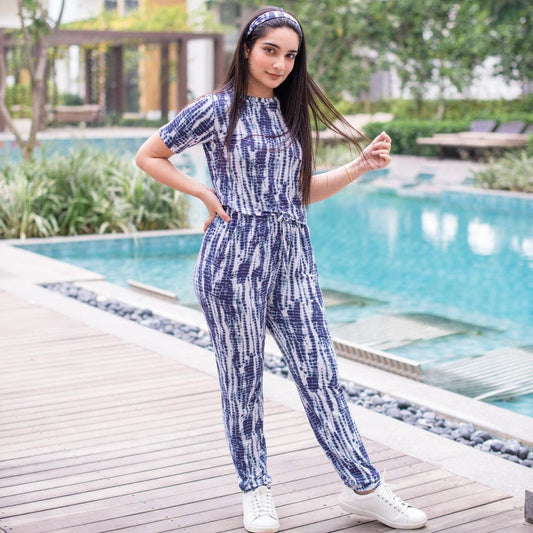 The Tie-Dye Jogger Set In Blue